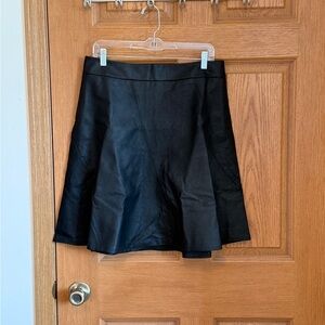 The Limited Black Faux Leather Mini Skirt Womens Large Petite